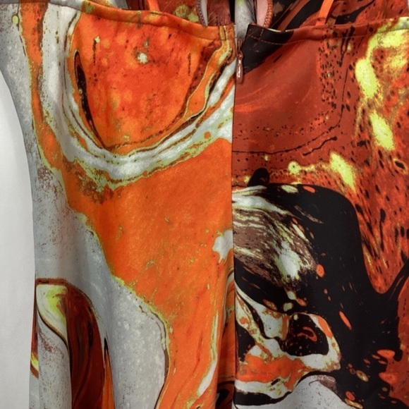 Urban Outfitters Pretty Please Cutout Dress Size Medium Orange - Picture 6 of 9